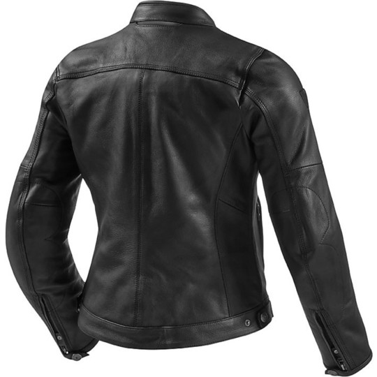 In Genuine Leather Motorcycle Jacket Rev'it Lady Model Roamer Black