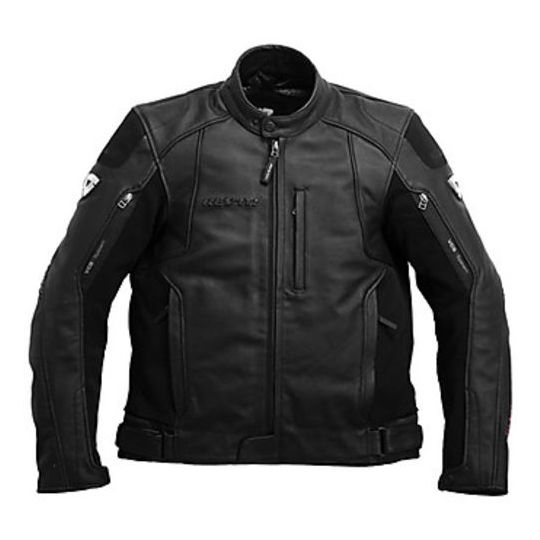 In Genuine Leather Motorcycle Jacket Rev'it Model Adrenaline Black For ...