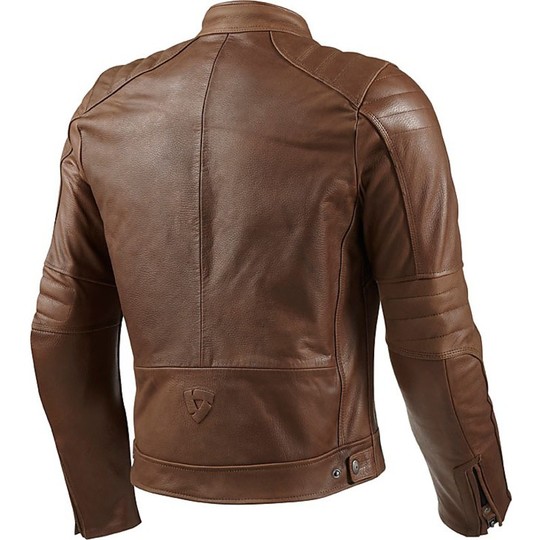 In Genuine Leather Motorcycle Jacket Rev'it Model Redhook Brown