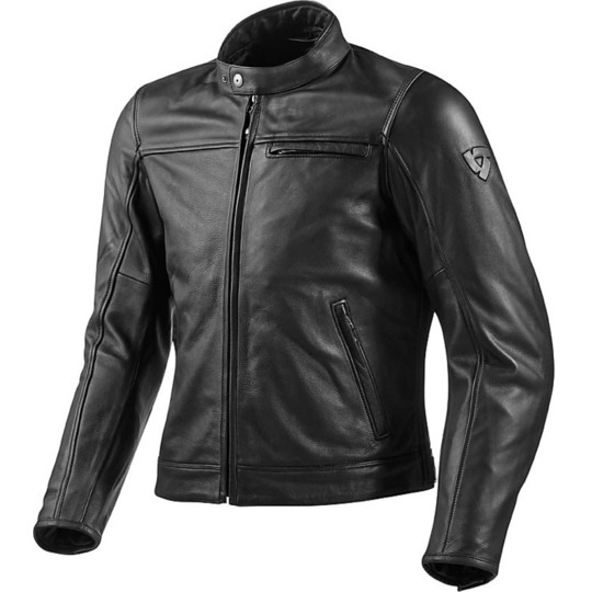 In Genuine Leather Motorcycle Jacket Rev'it Model Roamer Black