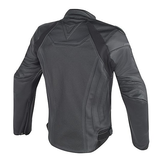 In Moto jacket Dainese Genuine Leather Perforated Leather Black