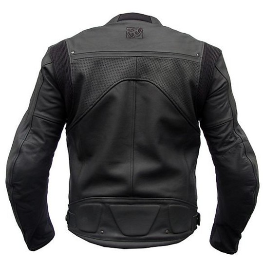 In Motorcycle Jacket in Black Genuine Leather Berik Model BRK69 For ...