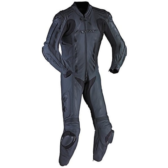 In Motorcycle Suit Professional Genuine Cowhide Leather Ixon Pulsar Air Absolute Black