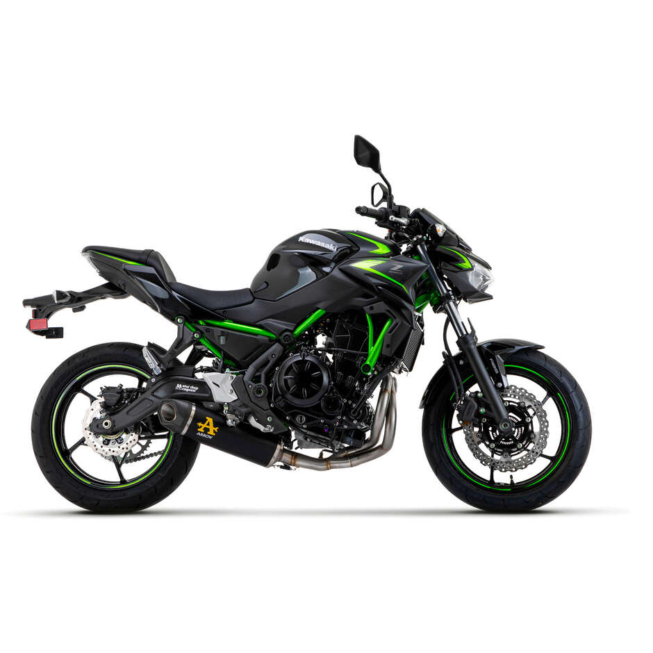 Indy Race Dark Aluminum Complete Exhaust with Carby End Cap For Kawasaki NINJA 650 / Z 650 (21-23)