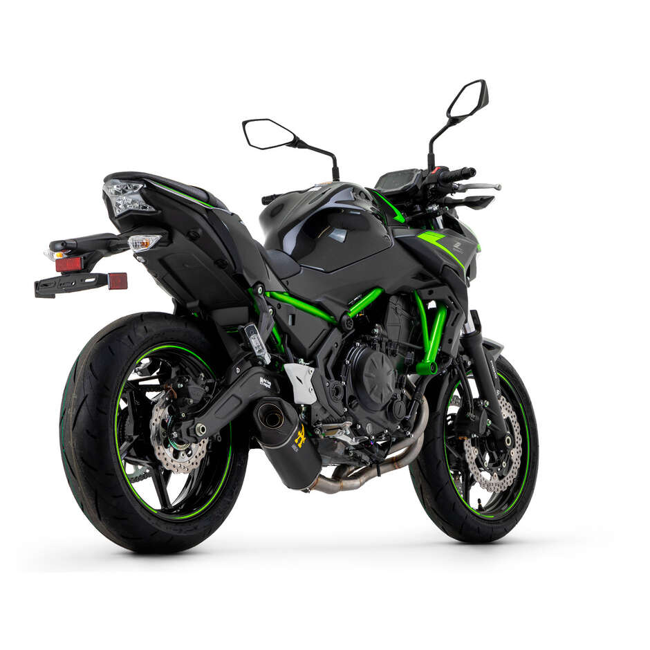 Indy Race Dark Aluminum Complete Exhaust with Carby End Cap For Kawasaki NINJA 650 / Z 650 (21-23)