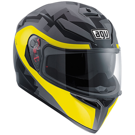 Inetgrale Motorcycle Helmet AGV K-3 SV Double Visor Multi Camodaz Black Camo Fluorescent Yellow
