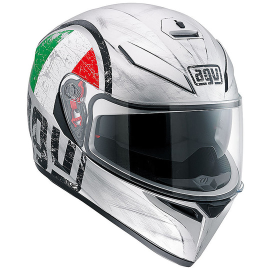 Inetgrale Motorcycle Helmet AGV K-3 SV Double Visor Multi Scudetto