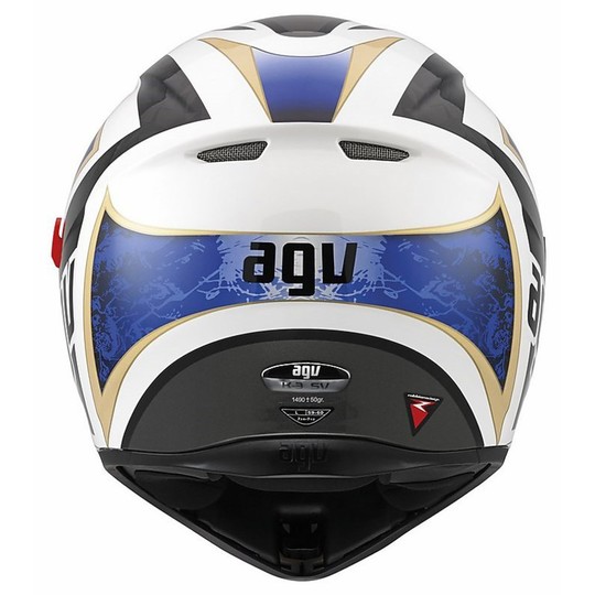 Inetgrale Motorcycle Helmet AGV K-3 SV Double Visor Multi Vulcan White Black Blue