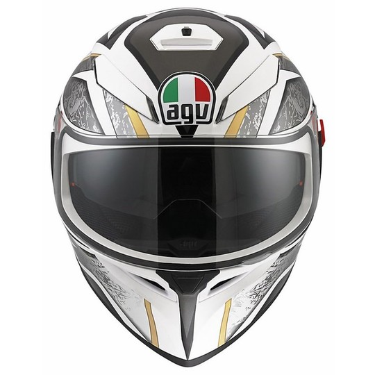 Inetgrale Motorcycle Helmet AGV K-3 SV Double Visor Multi Vulcan White Black Gunmetal