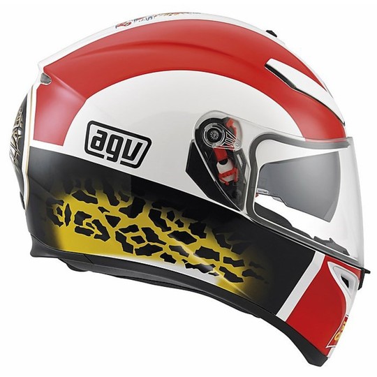 Inetgrale Motorcycle Helmet AGV K-3 SV Double Visor Replica Marco Simoncelli