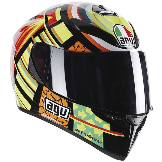 Inetgrale Motorcycle Helmet AGV K-3 SV Double Visor Top Valentino Rossi Elements