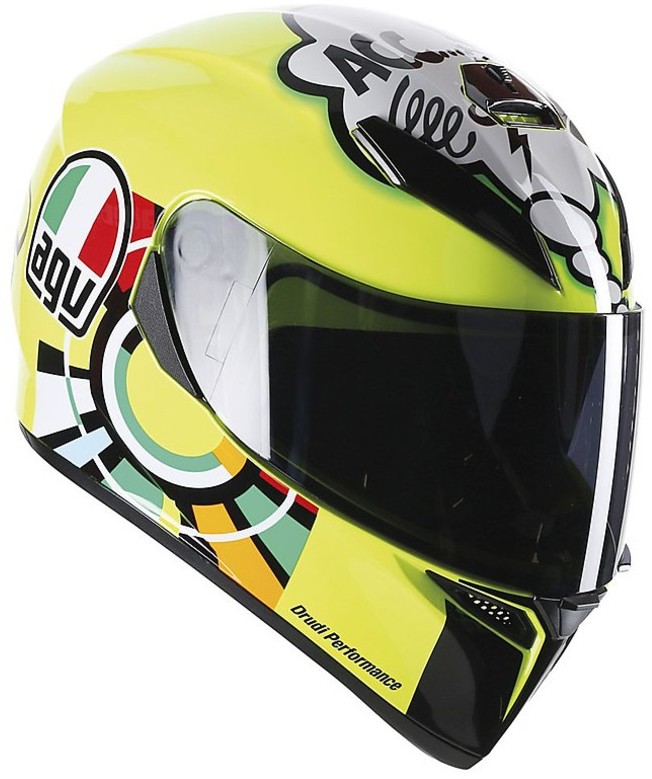 Inetgrale Motorcycle Helmet AGV K-3 SV Double Visor Top Valentino 