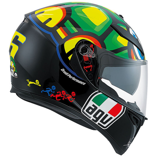 Inetgrale Motorcycle Helmet AGV K-3 SV Double Visor Turtle Top Replica Valentino Rossi
