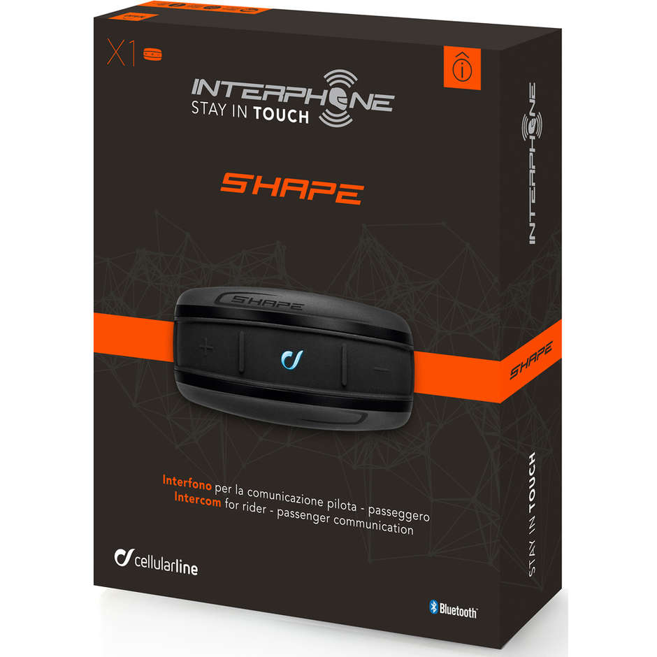 Infterfono Moto Bluetooth Cellular Line SHAPE Single Kit