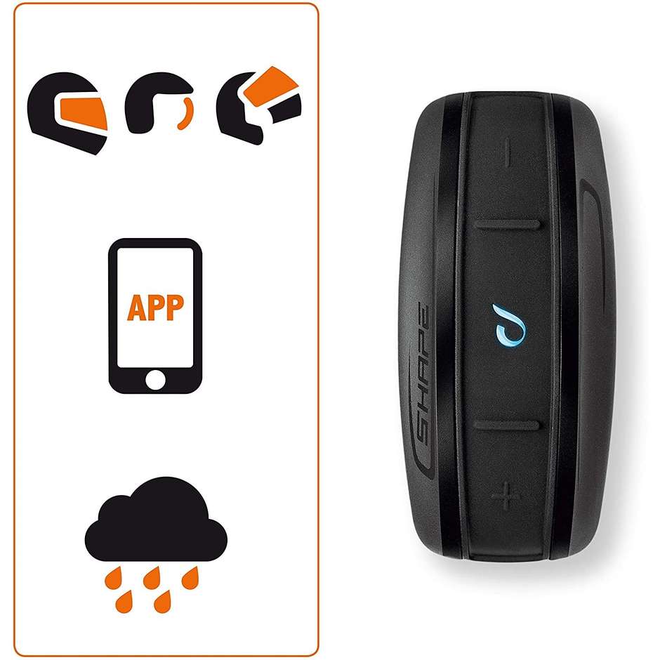 Infterfono Moto Bluetooth Cellular Linie SHAPE Single Kit