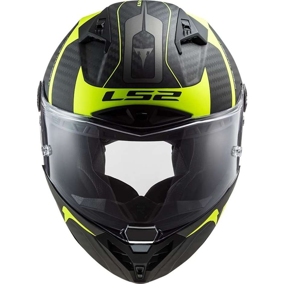 Integral Carbon Motorcycle Helmet Ls2 FF805 THUNDER C RACING1 Matt Yellow -06