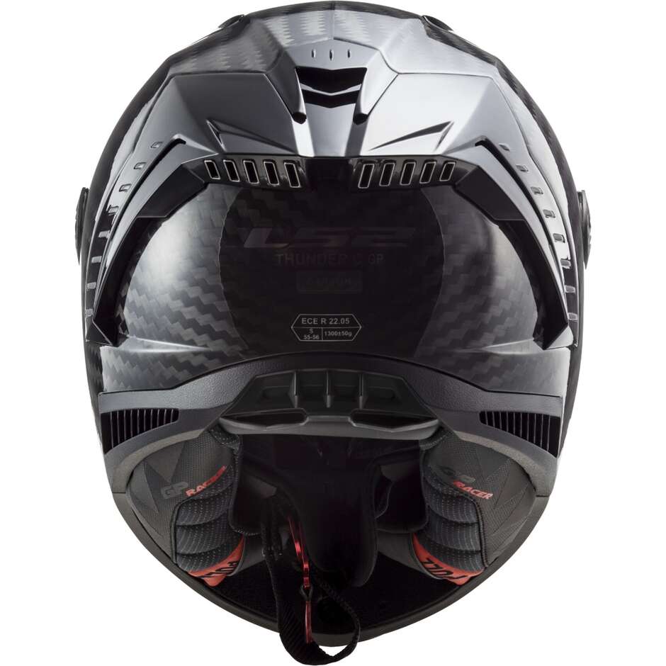 Integral Carbon Motorcycle Helmet Ls2 FF805 THUNDER C Solid FIM Carbon