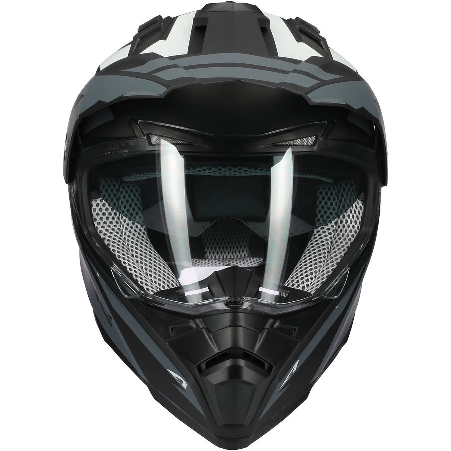 Integral Cross-Enduro Motorcycle Helmet Astone CROSSMAX Ouragan Matt Gray