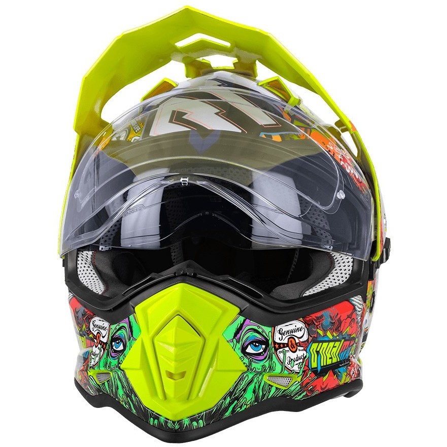 Integral Cross Enduro Motorcycle Helmet With Oneal SIERRA V.22 Crank Multi Visor