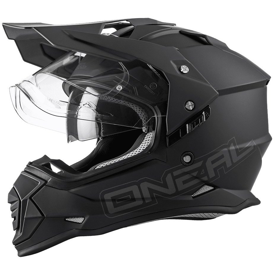 Integral Cross Enduro Motorcycle Helmet With Oneal SIERRA V.22 Matt Black Visor