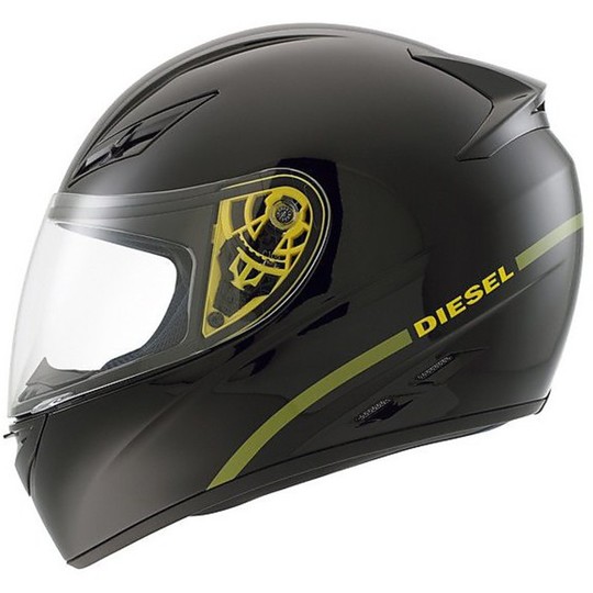 Integral Diesel Motorcycle Helmet Full-Jack Mono Black Matt