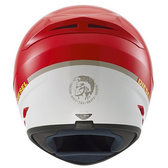 Integral Diesel Motorcycle Helmet Full-Jack Mono Red