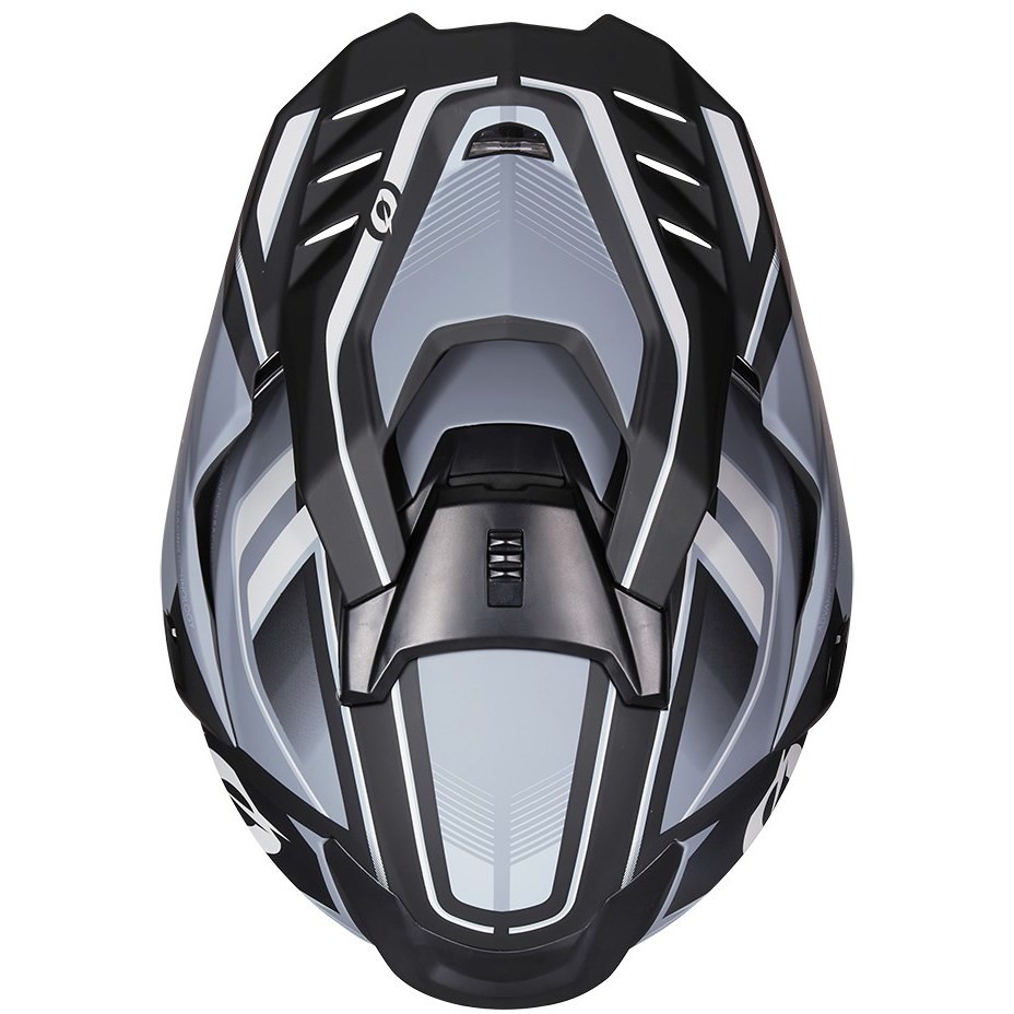Integral Enduro Motorcycle Helmet With Oneal D-SRS V.22 Matte Black Square Black Gray Visor