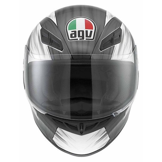 Integral Fiber Motorcycle Helmet AGV K-4 Multi-Hang On Black Gunmetal