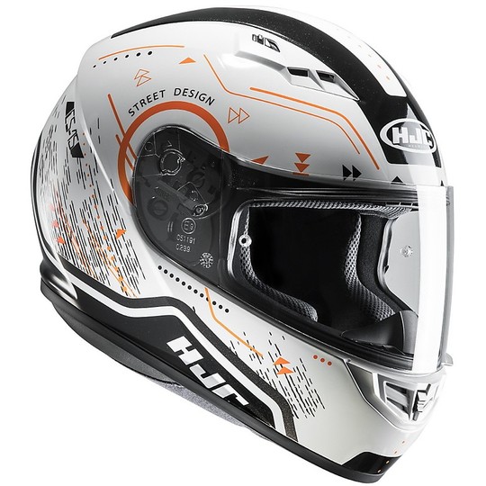 Integral Helmet HJC CS-15 Safa MC7 Black White Orange