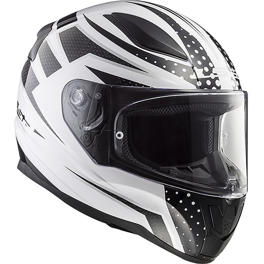Integral Helmet Ls2 FF353 Rapid Carborace White Black