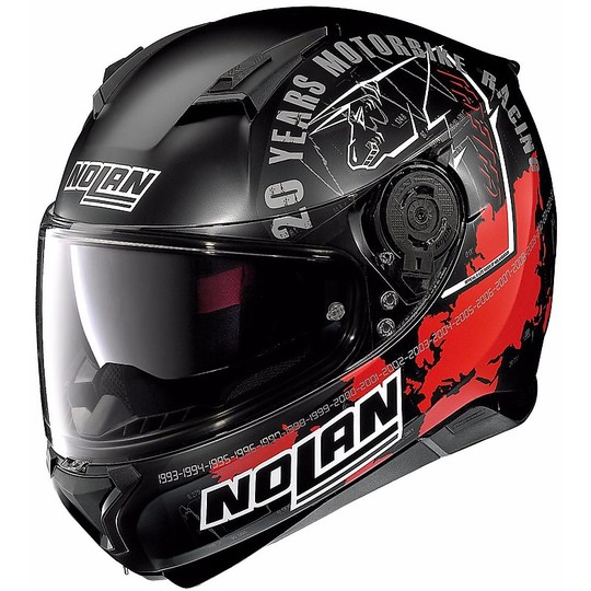 Integral Helmet Nolan N87 Iconic Replica N-Com 034 C. Checa Black Opaco Red