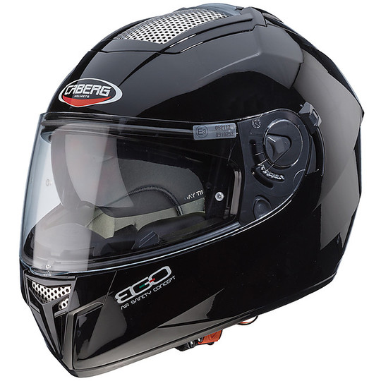 Integral Model Motorcycle Helmet Caberg Ego Gloss Black Dual Visor