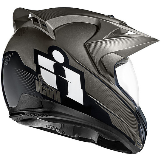 Integral Moto Helmet All Road Icon Variant DoubleStack Black