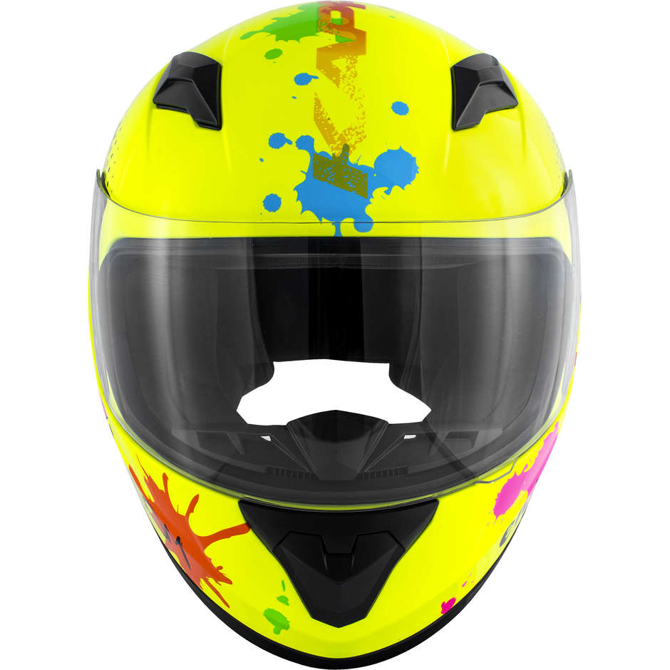 Integral Moto Helmet Kappa J04F Boom Yellow Shiny