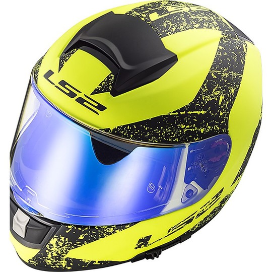 Integral Moto Helmet Ls2 FF397 Vector Sign Black Opal Yellow