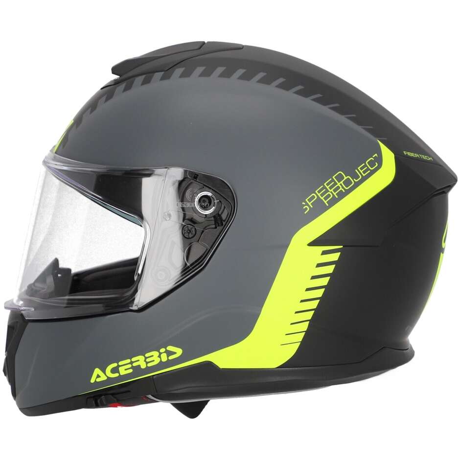 Integral Motorcycle Helmet Acerbis KRAPON Gray Yellow
