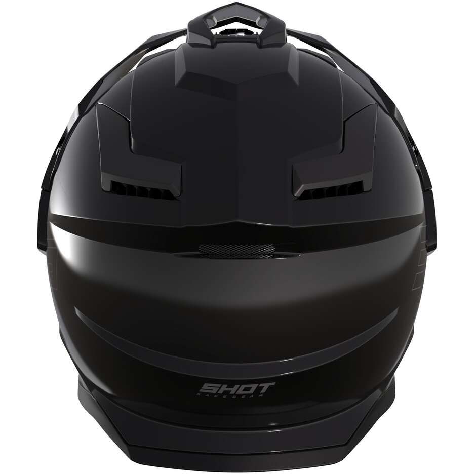 Integral Motorcycle Helmet Adventure Shot TREK SOLID Glossy Black