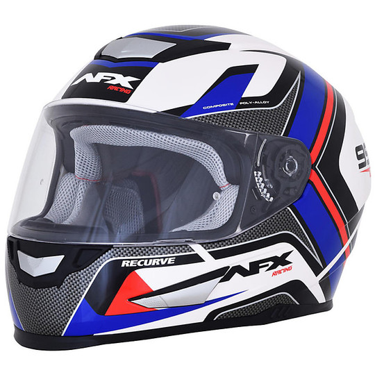 Integral Motorcycle Helmet AFX Fx-99 Recurve Orange Neon White
