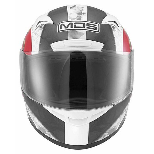 Integral Motorcycle Helmet AGV By Mds M13 Multi Ronin White-Red
