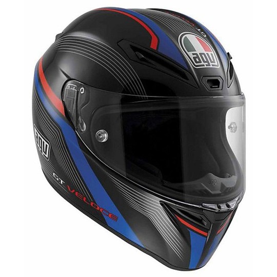 Integral Motorcycle Helmet AGV GT FAST Multi Aspide Black-Red-Blue