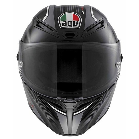 Integral Motorcycle Helmet AGV GT FAST Multi-Barrel Shotgun Aspide Black-White