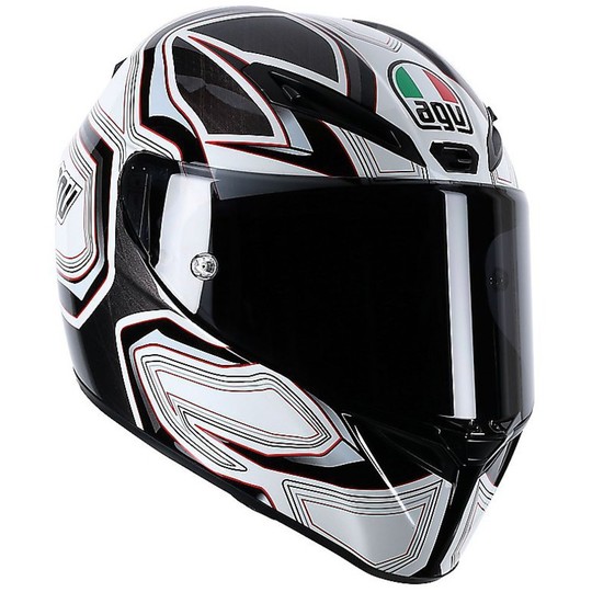 Integral Motorcycle Helmet AGV GT-Fast Multi Gravity Sport Touring Black White Red