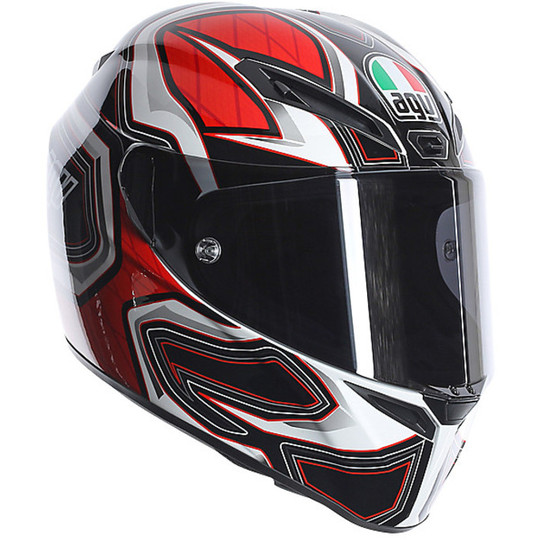 Integral Motorcycle Helmet AGV GT-Fast Multi Gravity Sport Touring White Black Red
