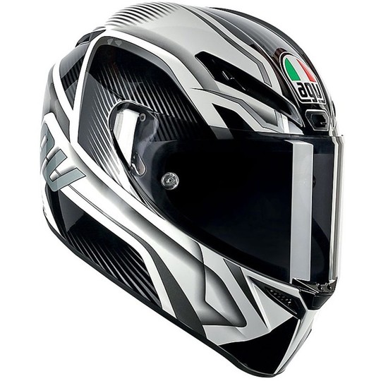 Integral Motorcycle Helmet AGV GT-Fast Multi Sport Touring TXT Black White