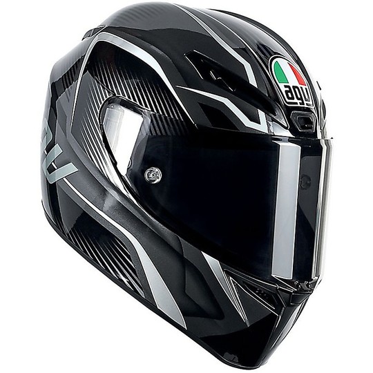 Integral Motorcycle Helmet Agv GT-Fast Sport Touring Multi TXT Black Gunmetal silver PINLOCK INCLUDED