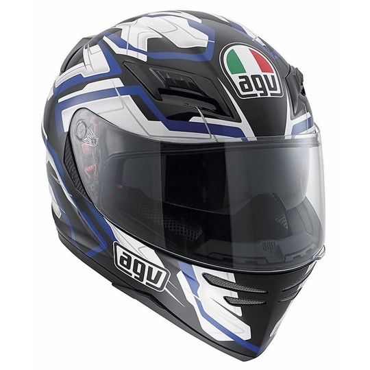 Integral Motorcycle Helmet AGV Horizon Multi Stamina Black White Blue