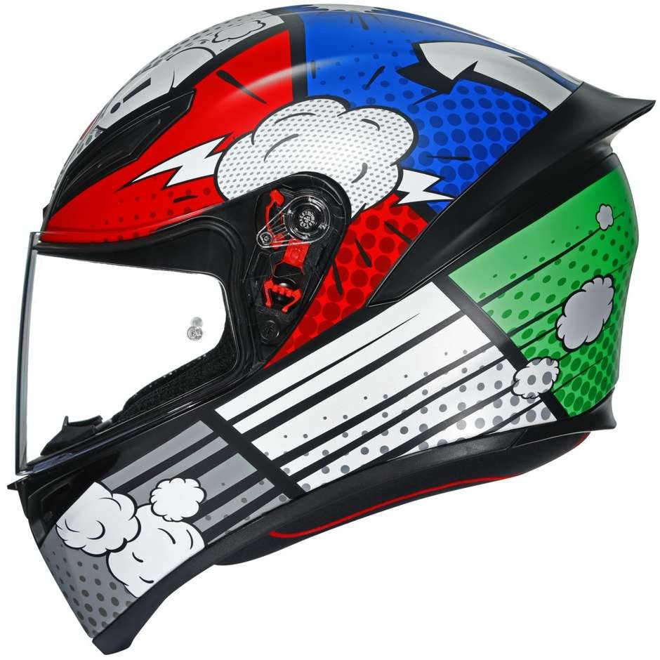 Integral Motorcycle Helmet Agv K-1 BANG Matt Italy Blue