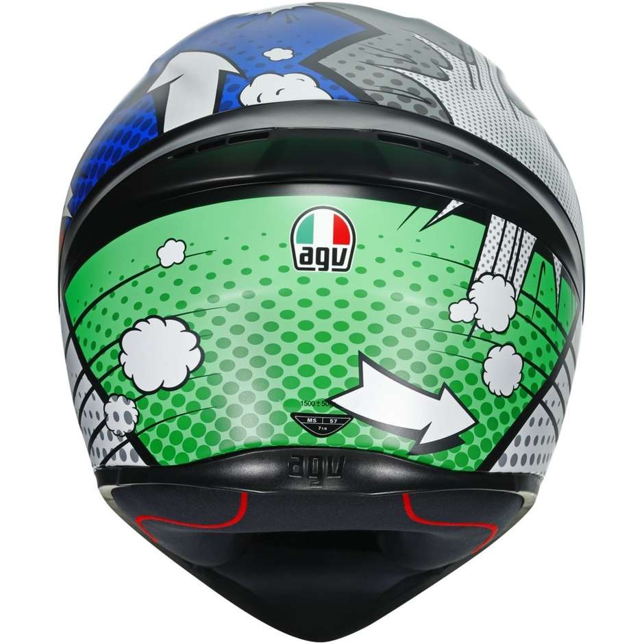 Integral Motorcycle Helmet Agv K-1 BANG Matt Italy Blue