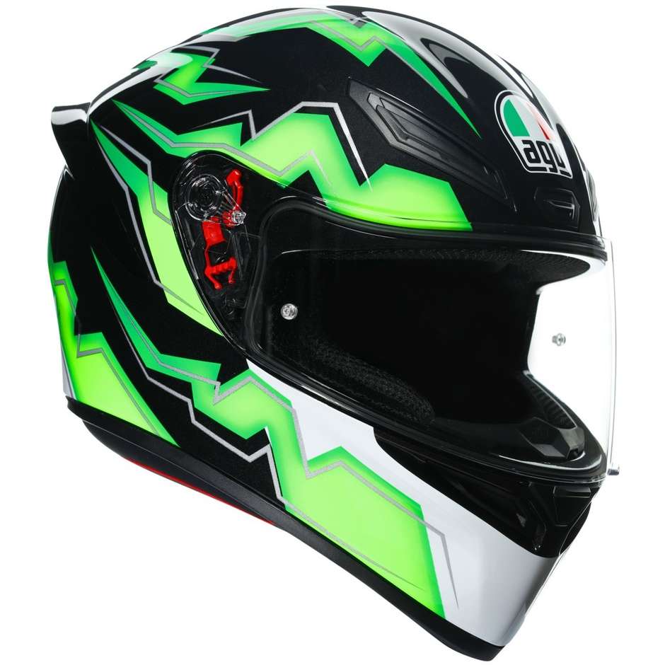 Integral Motorcycle Helmet Agv K-1 KRIPTON Black Green