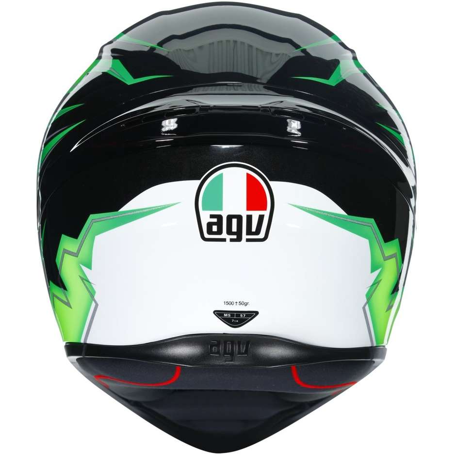 Integral Motorcycle Helmet Agv K-1 KRIPTON Black Green